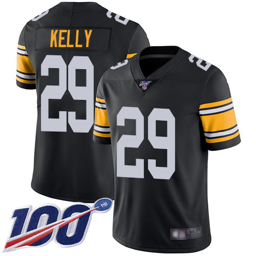 Men Pittsburgh Steelers Football #29 Limited Black Kam Kelly Alternate 100th Season Vapor Untouchable Nike NFL Jersey->pittsburgh steelers->NFL Jersey